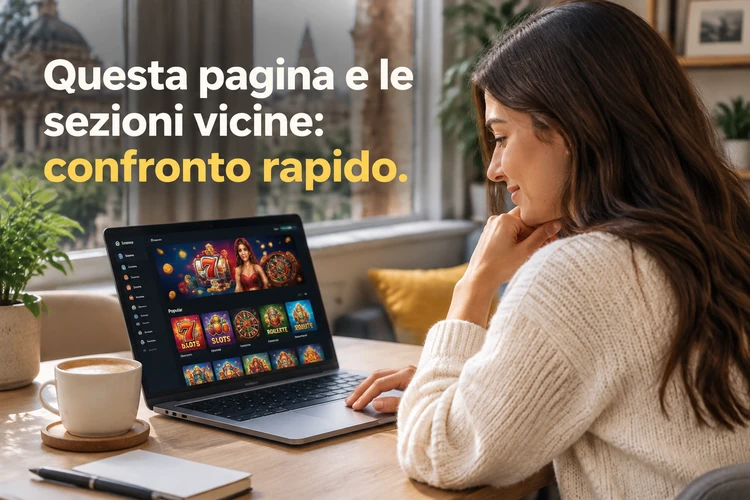 Questa pagina e le sezioni vicine: confronto rapido